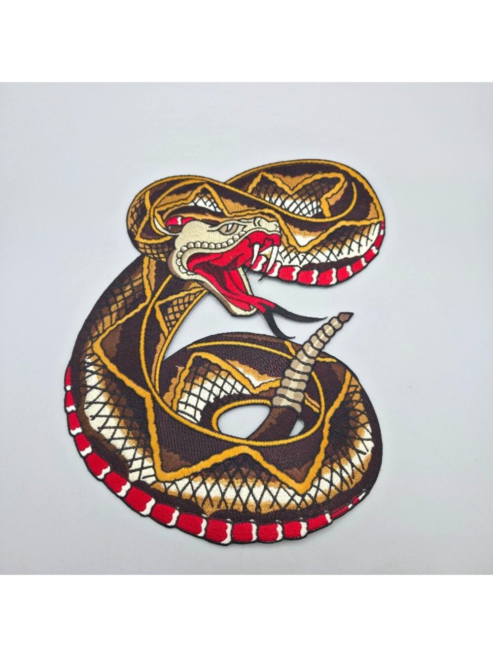 Sailor Jerry Rattlesnake Embroidered Iron-On Jacket Patch DIY Fashion Projects